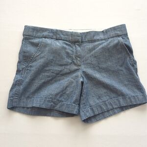 J.Crew Blue 100% Cotton Low Rise Shorts w Pockets Size 6